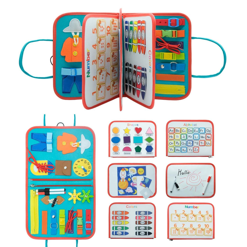 Toddler Busy Board Preschool Children Intelligence Learning Toys Sensory Montessori Board Baby Early Educational Cloth Book Toys